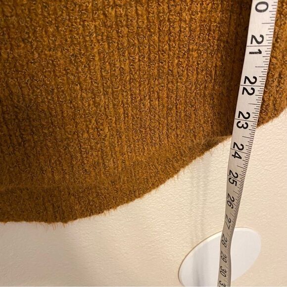 Kühl Sienna Sweater Copper orange waffle knit Turtleneck Cowl Oversized cozy XS - Picture 5 of 11
